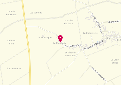 Plan de A.D Menuiserie, 15 Rue du Marchais, 45300 Bouilly-en-Gâtinais