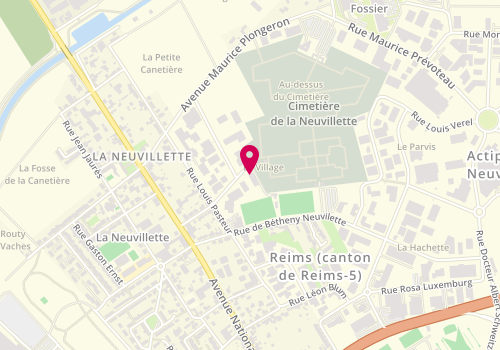 Plan de Vitrerie Miroiterie de la Neuvillette, 16 Rue des Tilleuls, 51100 Reims