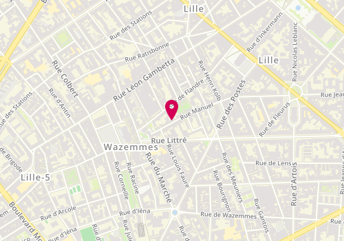 Plan de Aaaa Agence Nord Vitrerie, 92 Rue Manuel, 59000 Lille